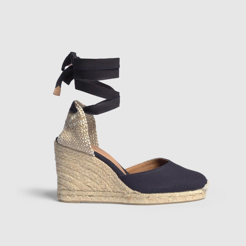 Castaner Carina 8/001 Espadrilles Wedge Shoes Blue Azul Heel EU: 38 US: 7.5